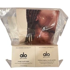 NEW Alo magic multi balm & renew glow body polish hydrating exfoliating scrub